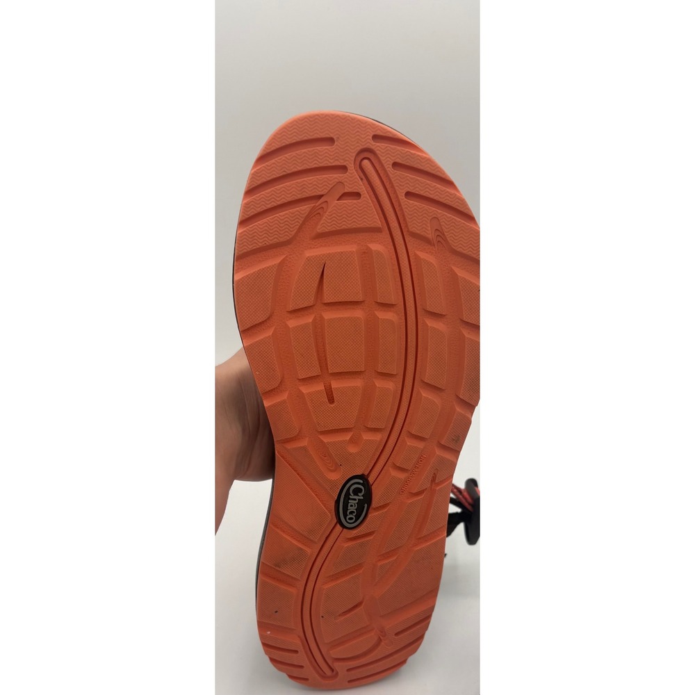 Chaco Z Cloud 2 Womens Sandals Size 11 Red Orange Chevron‎ Strappy Toe Loop - Picture 10 of 10